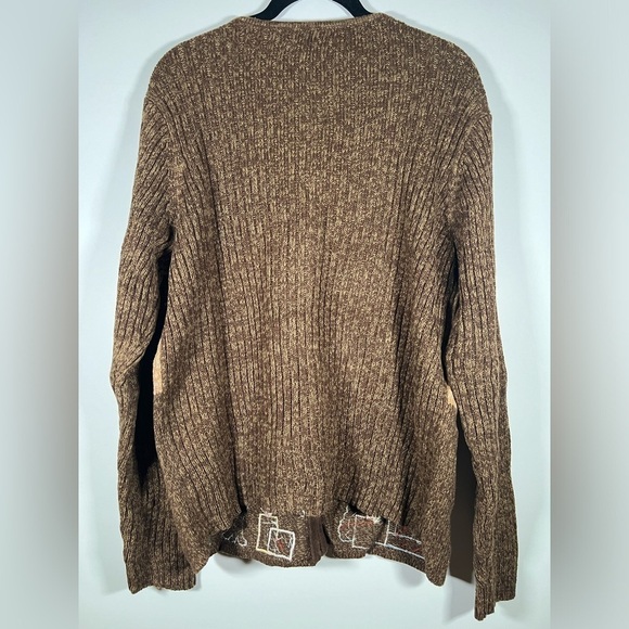 Vintage 90s Tiara Intnatl. Christmas zip up sweater jacket embroidered sz 3X - Picture 2 of 9